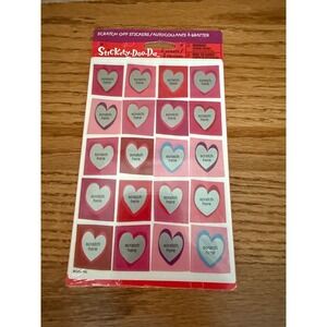American Greetings Stickety-Doo-Da Heart Scratch Off Stickers 2 Sheets 3771665R